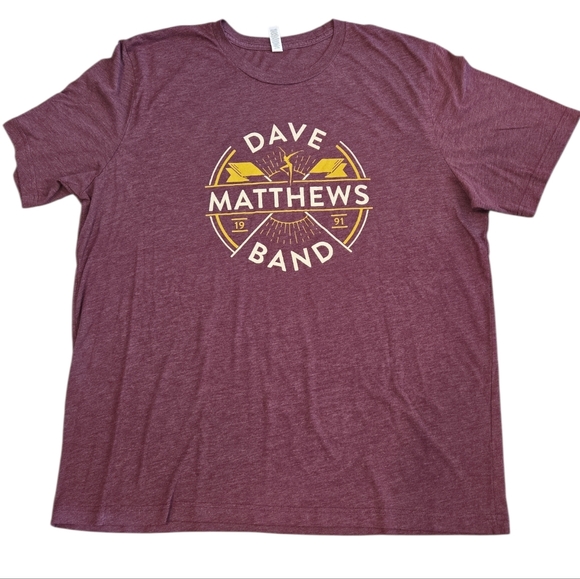 Bella Canvas Other - DAVE MATTHEWS BAND FLAG DESIGN BAND T-SHIRT. SIZE 2XL. MAROON. UNISEX...